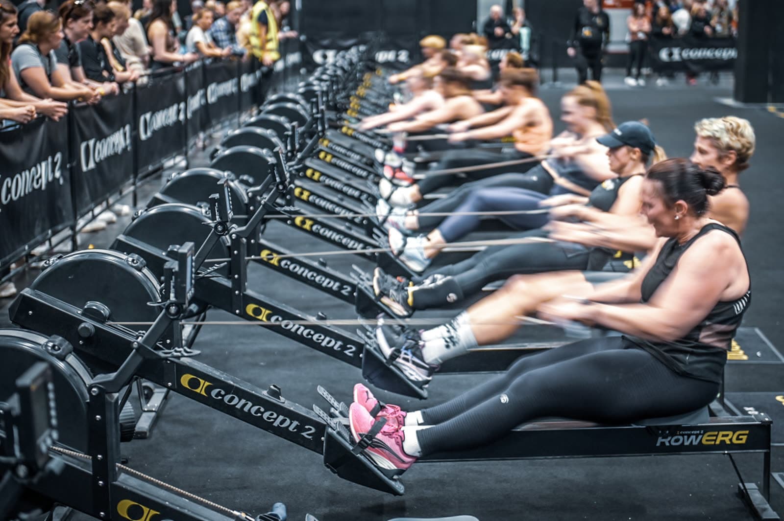 Athletes training together